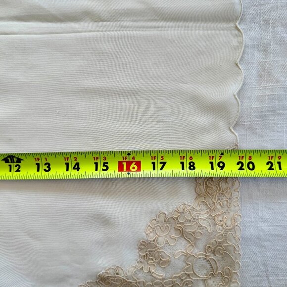 4ct Ivory and Cream Lace Linen Napkin - Picture 16 of 16